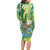 Hawaii Saint Patrick's Day Long Sleeve Bodycon Dress Funny Surfing Leprechaun