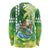 Hawaii Saint Patrick's Day Long Sleeve Shirt Funny Surfing Leprechaun