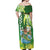 Hawaii Saint Patrick's Day Off Shoulder Maxi Dress Funny Surfing Leprechaun