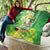 Hawaii Saint Patrick's Day Quilt Funny Surfing Leprechaun