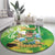 Hawaii Saint Patrick's Day Round Carpet Funny Surfing Leprechaun