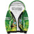 Hawaii Saint Patrick's Day Sherpa Hoodie Funny Surfing Leprechaun