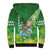 Hawaii Saint Patrick's Day Sherpa Hoodie Funny Surfing Leprechaun