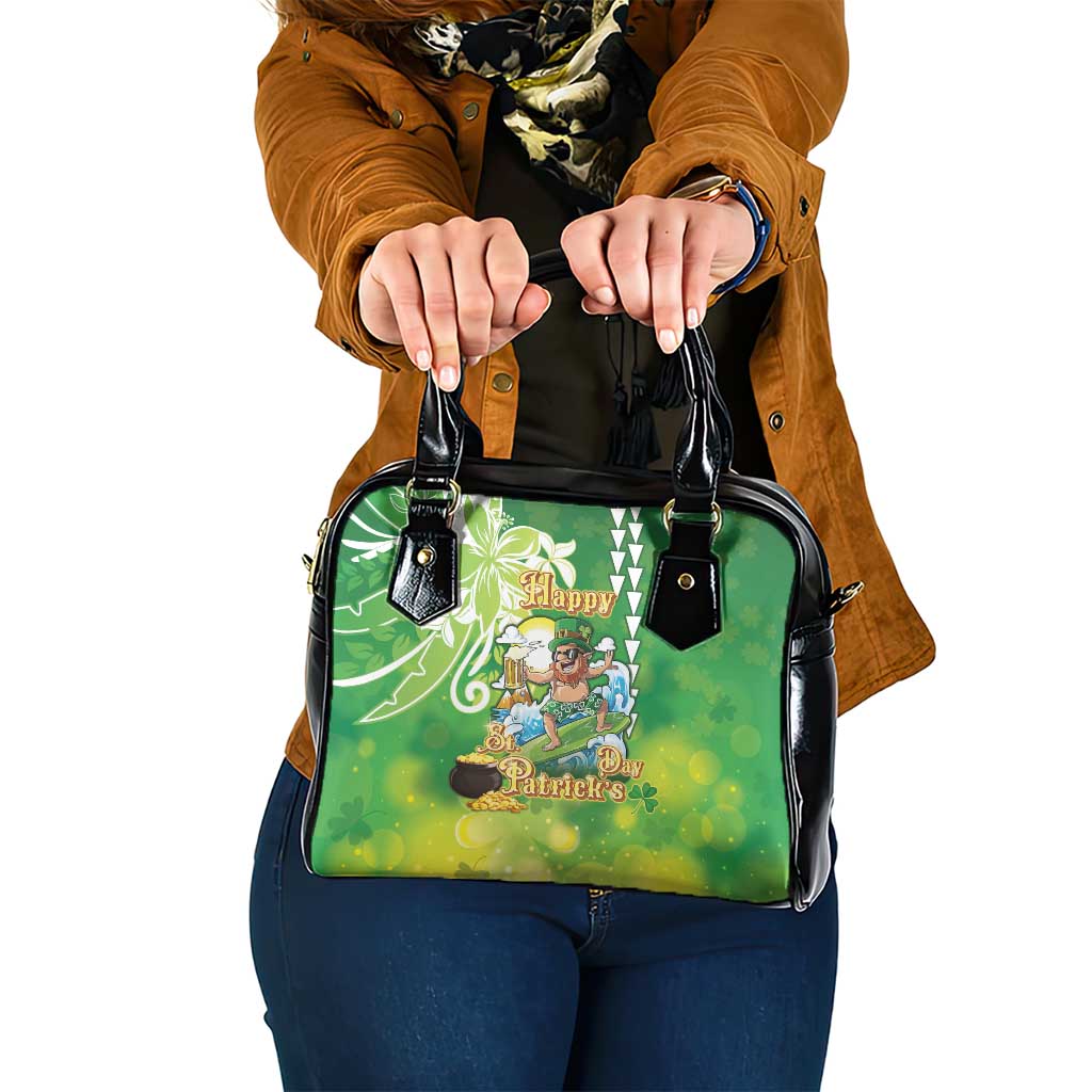 Hawaii Saint Patrick's Day Shoulder Handbag Funny Surfing Leprechaun