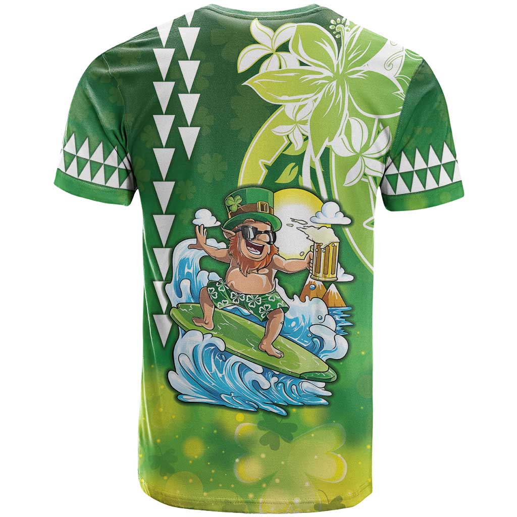 Hawaii Saint Patrick's Day T Shirt Funny Surfing Leprechaun
