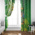 Hawaii Saint Patrick's Day Window Curtain Funny Surfing Leprechaun