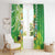 Hawaii Saint Patrick's Day Window Curtain Funny Surfing Leprechaun