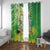 Hawaii Saint Patrick's Day Window Curtain Funny Surfing Leprechaun