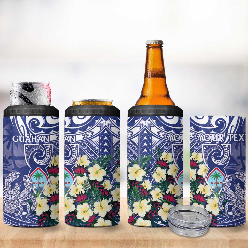 Personalised Hafa Adai Guam 4 in 1 Can Cooler Tumbler Latte Stone With Coconut Crab