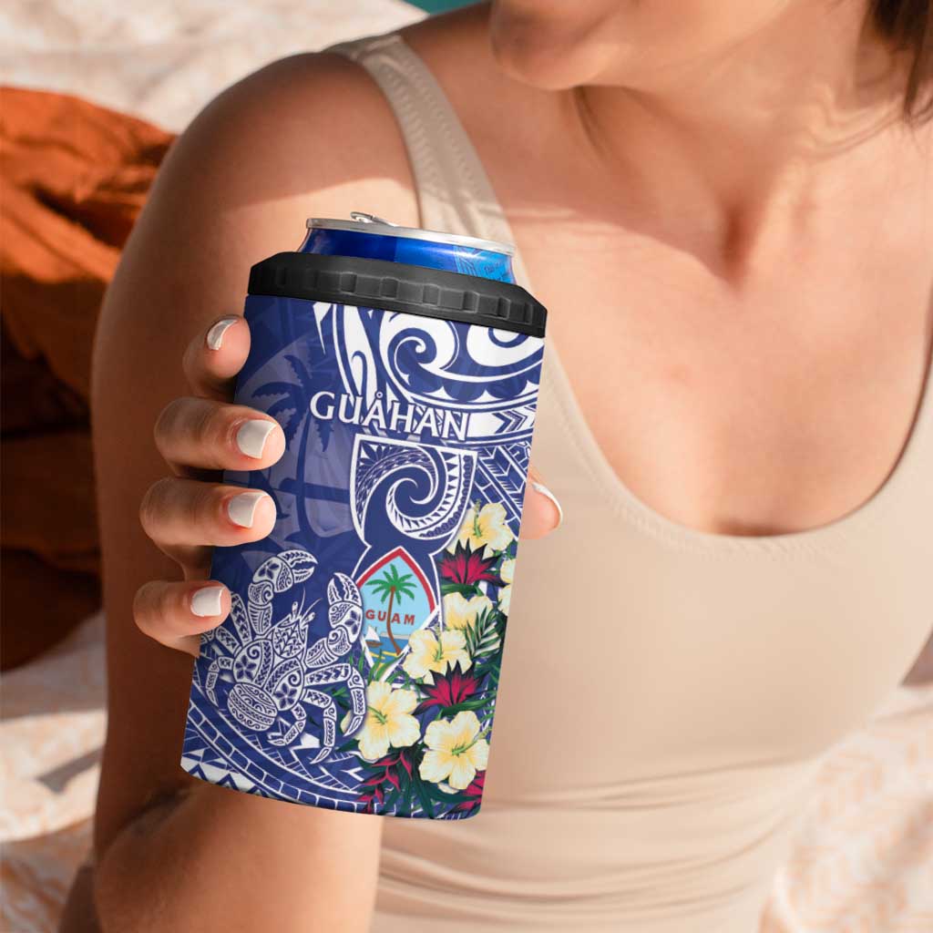 Personalised Hafa Adai Guam 4 in 1 Can Cooler Tumbler Latte Stone With Coconut Crab