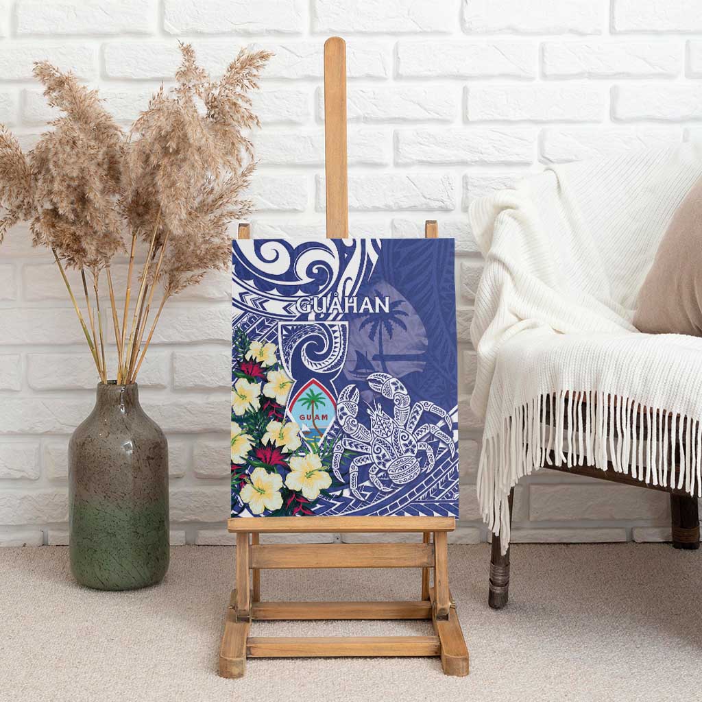 Hafa Adai Guam Canvas Wall Art Latte Stone With Coconut Crab