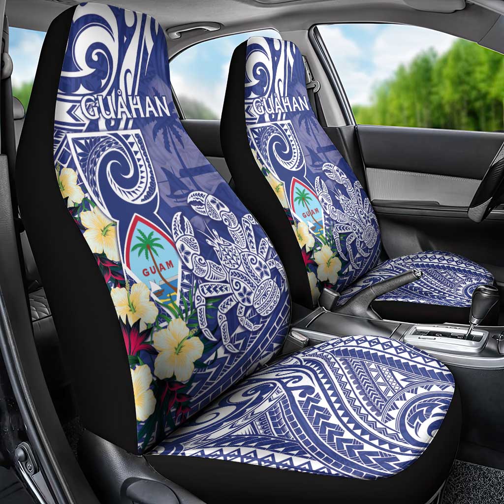 Hafa Adai Guam Car Seat Cover Latte Stone With Coconut Crab