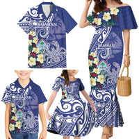 Personalised Hafa Adai Guam Family Matching Mermaid Dress and Hawaiian Shirt Latte Stone With Coconut Crab LT05 - Polynesian Pride