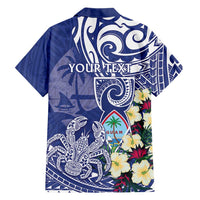 Personalised Hafa Adai Guam Family Matching Summer Maxi Dress and Hawaiian Shirt Latte Stone With Coconut Crab LT05 - Polynesian Pride