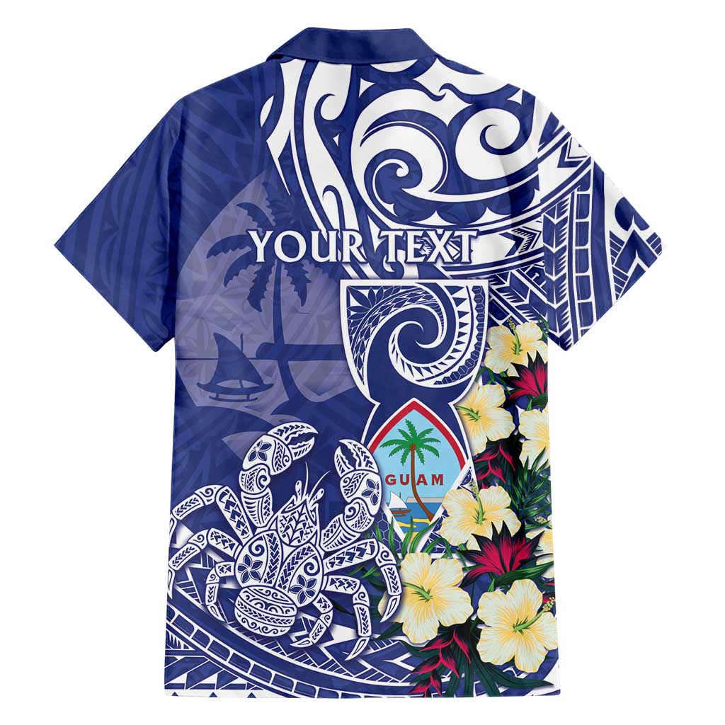 Personalised Hafa Adai Guam Hawaiian Shirt Latte Stone With Coconut Crab