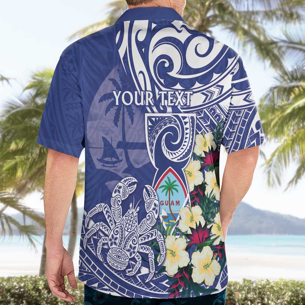 Personalised Hafa Adai Guam Hawaiian Shirt Latte Stone With Coconut Crab