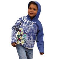 Personalised Hafa Adai Guam Kid Hoodie Latte Stone With Coconut Crab