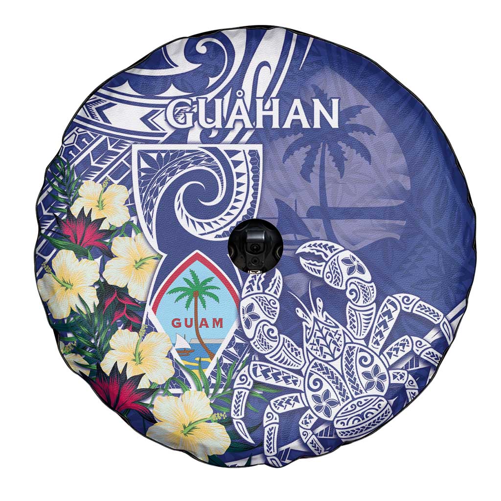 Hafa Adai Guam Spare Tire Cover Latte Stone With Coconut Crab