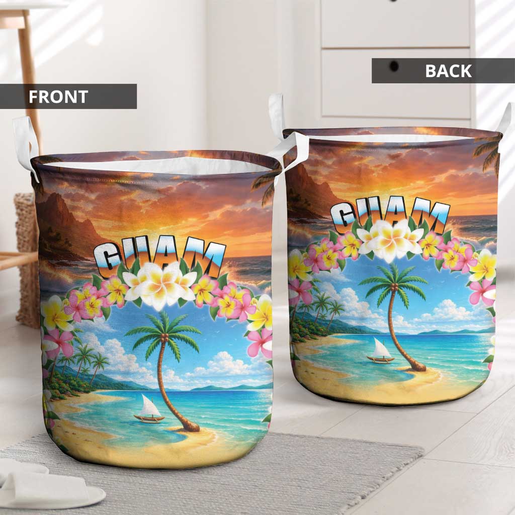 Guam Laundry Basket Eternal Summer Sunset Beach
