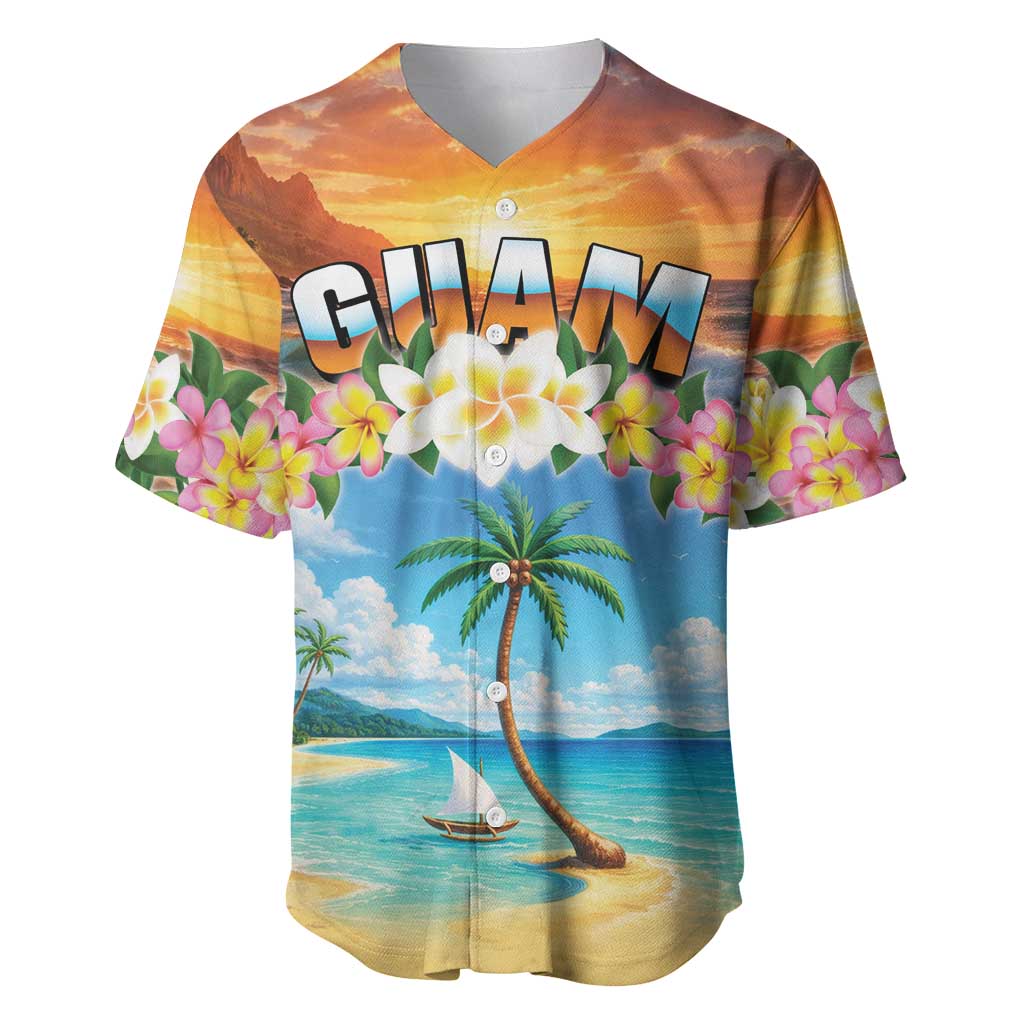 Guam Baseball Jersey Eternal Summer Sunset Beach