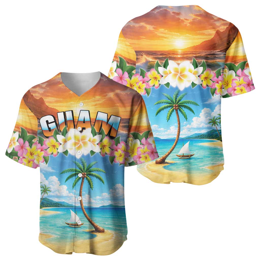 Guam Baseball Jersey Eternal Summer Sunset Beach