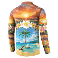 Guam Button Sweatshirt Eternal Summer Sunset Beach