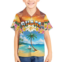 Guam Hawaiian Shirt Eternal Summer Sunset Beach