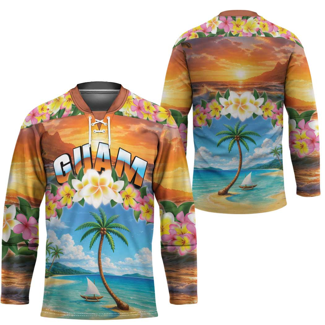 Guam Hockey Jersey Eternal Summer Sunset Beach