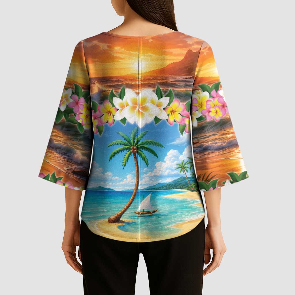 Guam Kimono Sleeve Blouse Eternal Summer Sunset Beach