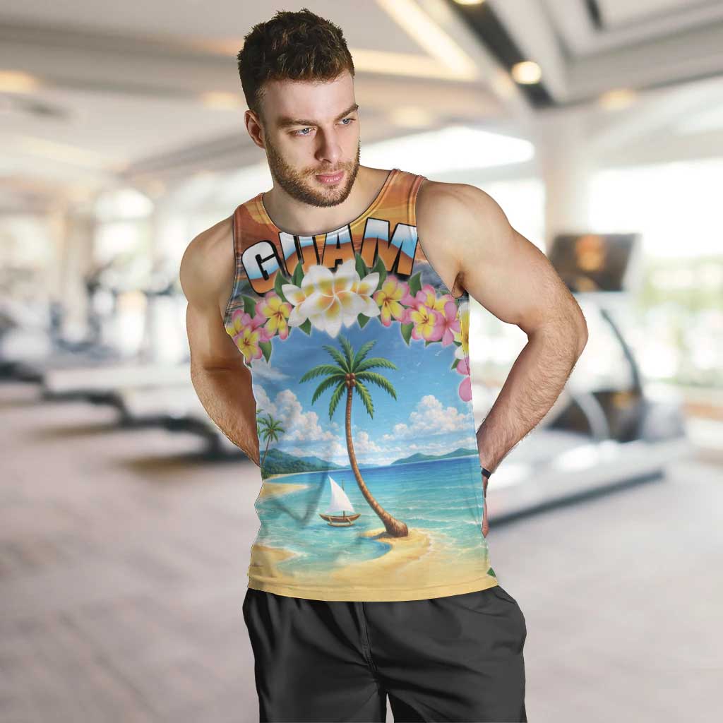 Guam Men Tank Top Eternal Summer Sunset Beach