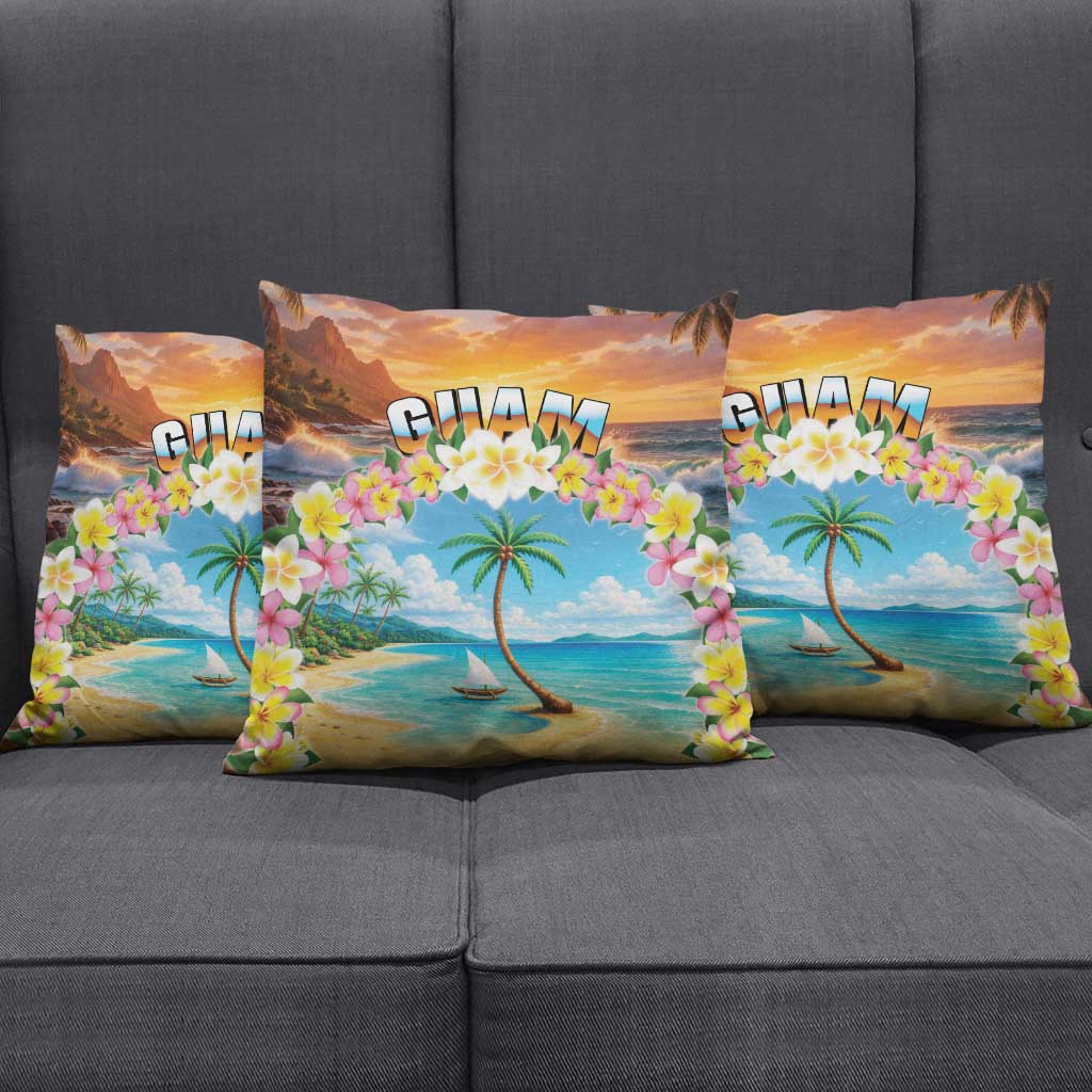 Guam Pillow Cover Eternal Summer Sunset Beach