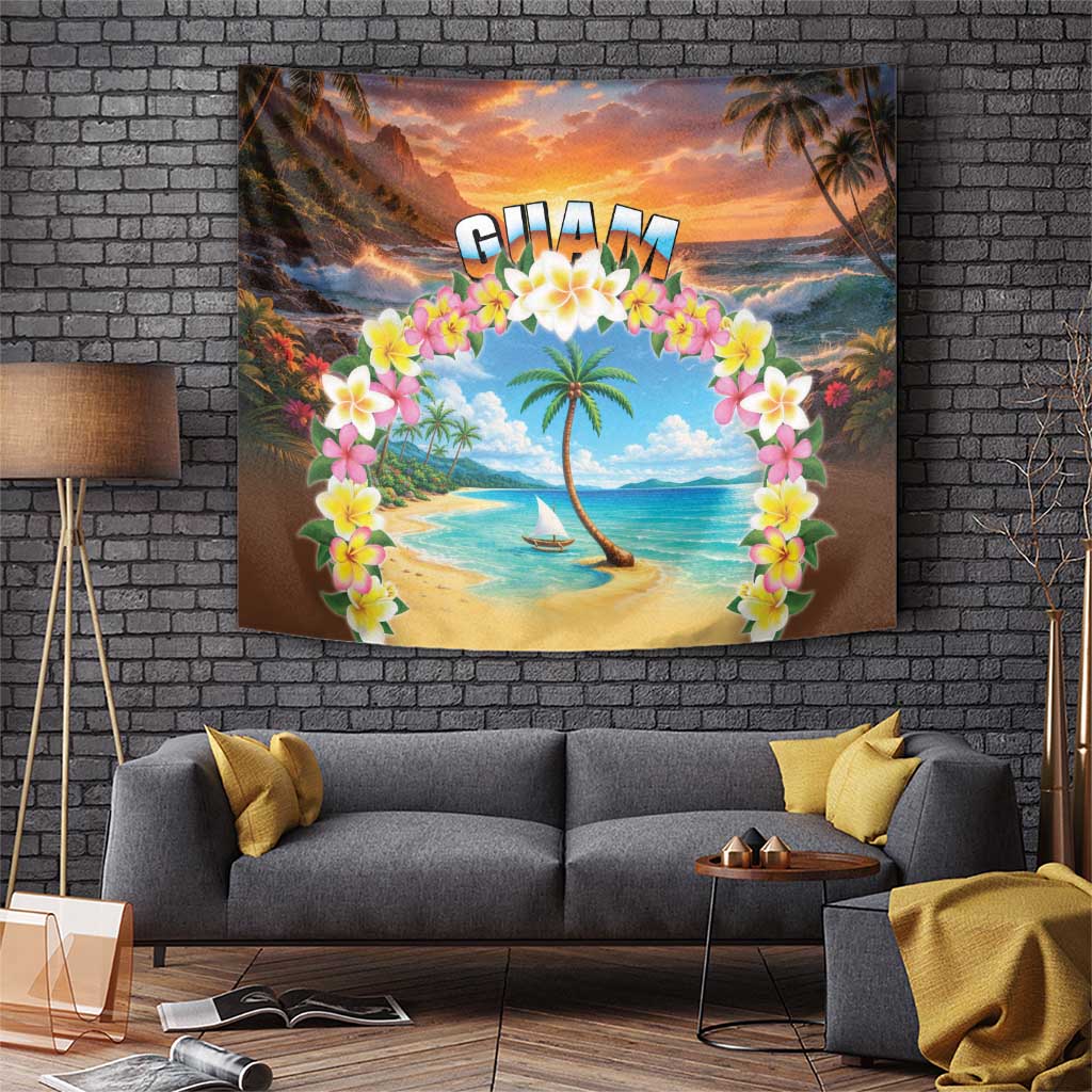 Guam Tapestry Eternal Summer Sunset Beach