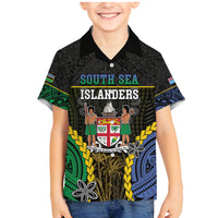 Personalised South Sea Islanders And Fiji Family Matching Mermaid Dress and Hawaiian Shirt Kanakas Fijian Tapa Pattern