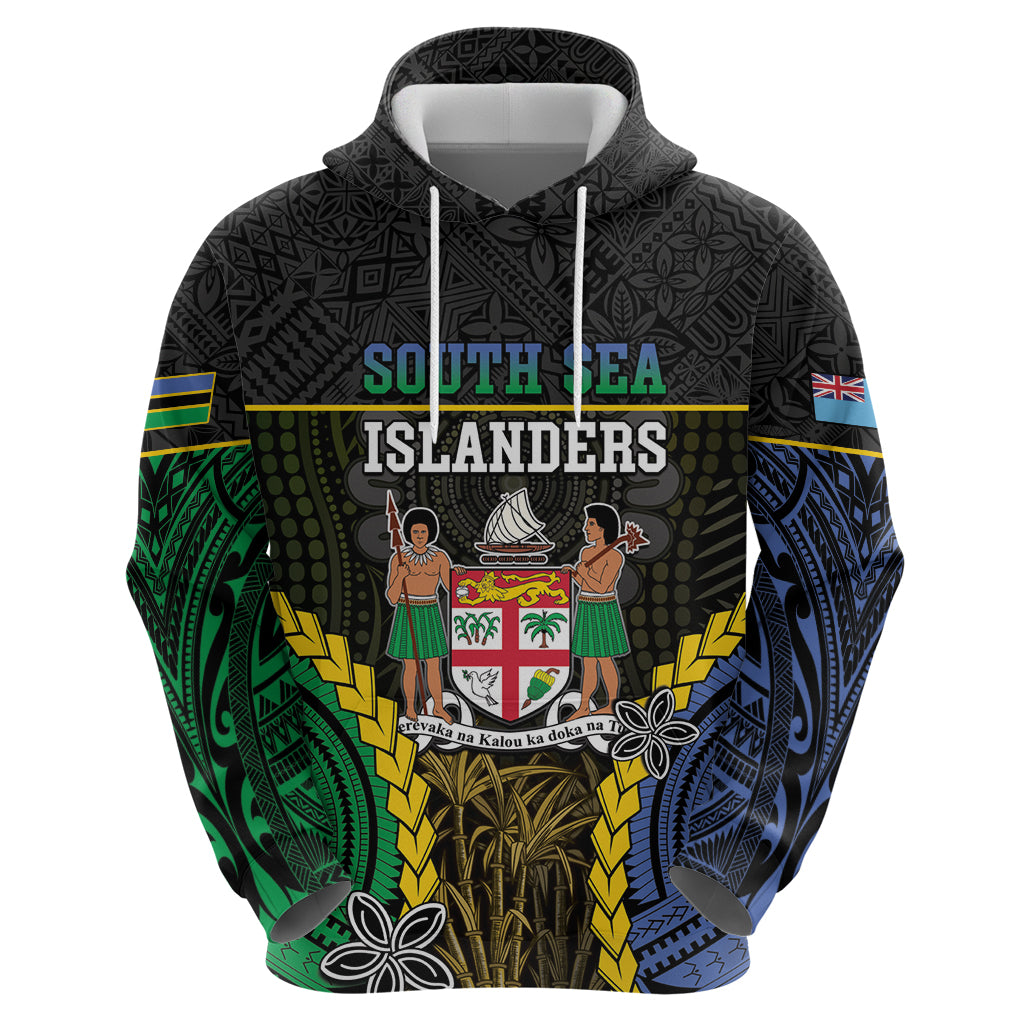 Personalised South Sea Islanders And Fiji Hoodie Kanakas Fijian Tapa Pattern