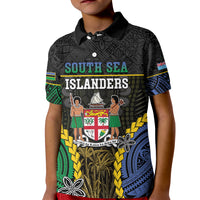 Personalised South Sea Islanders And Fiji Kid Polo Shirt Kanakas Fijian Tapa Pattern