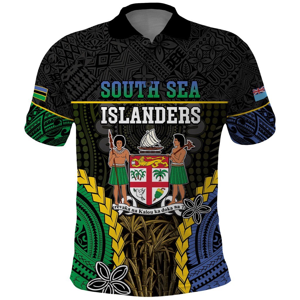 Personalised South Sea Islanders And Fiji Polo Shirt Kanakas Fijian Tapa Pattern