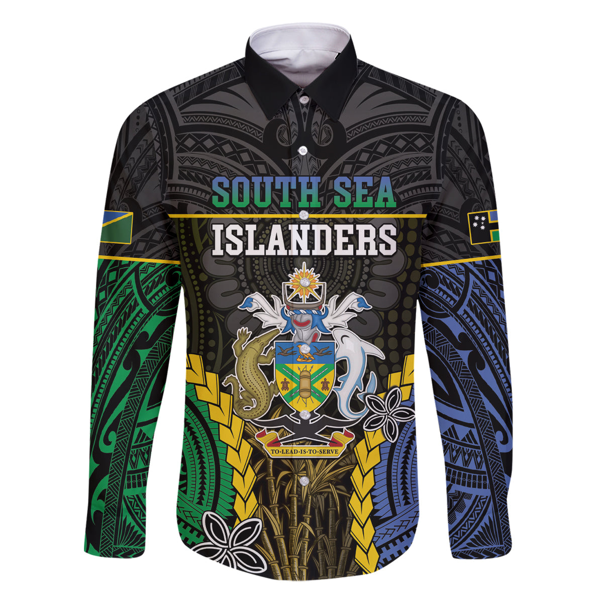 Personalised South Sea Islanders And Solomon Islands Family Matching Mermaid Dress and Hawaiian Shirt Kanakas Polynesian Pattern