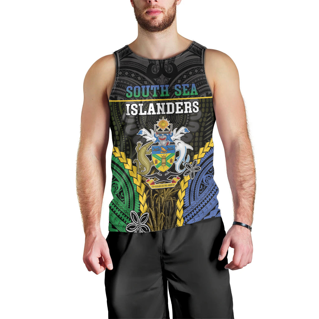 Personalised South Sea Islanders And Solomon Islands Men Tank Top Kanakas Polynesian Pattern