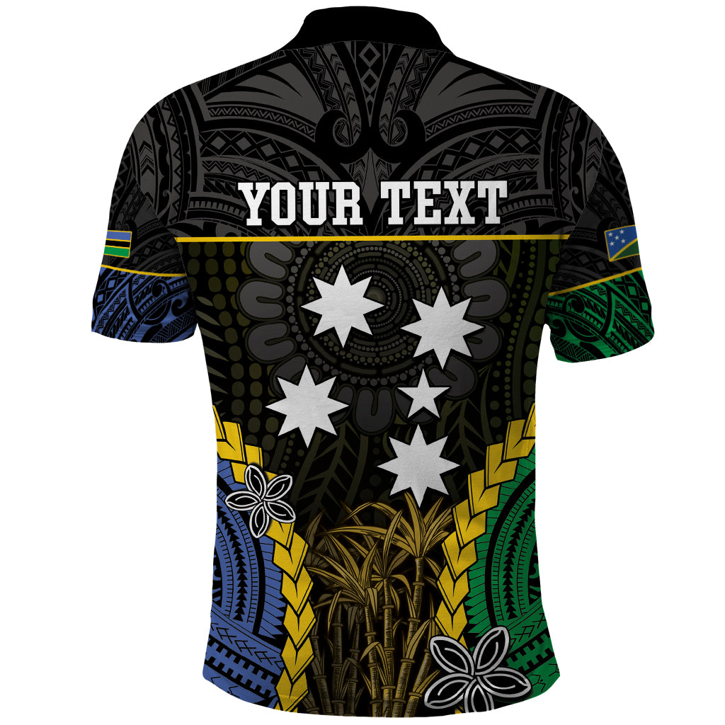 Personalised South Sea Islanders And Solomon Islands Polo Shirt Kanakas Polynesian Pattern