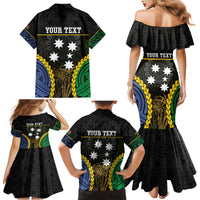 Personalised South Sea Islanders And Vanuatu Family Matching Mermaid Dress and Hawaiian Shirt Kanakas Sand Drawing Pattern LT05 - Polynesian Pride