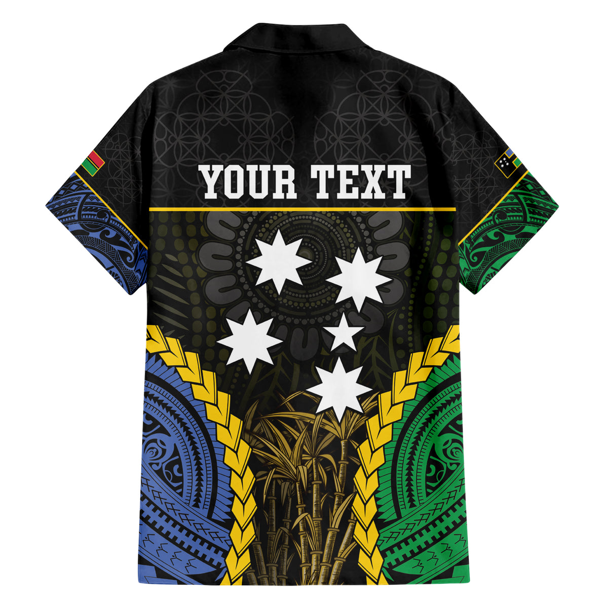 Personalised South Sea Islanders And Vanuatu Family Matching Short Sleeve Bodycon Dress and Hawaiian Shirt Kanakas Sand Drawing Pattern LT05 - Polynesian Pride