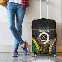 South Sea Islanders And Vanuatu Luggage Cover Kanakas Sand Drawing Pattern