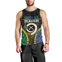 Personalised South Sea Islanders And Vanuatu Men Tank Top Kanakas Sand Drawing Pattern