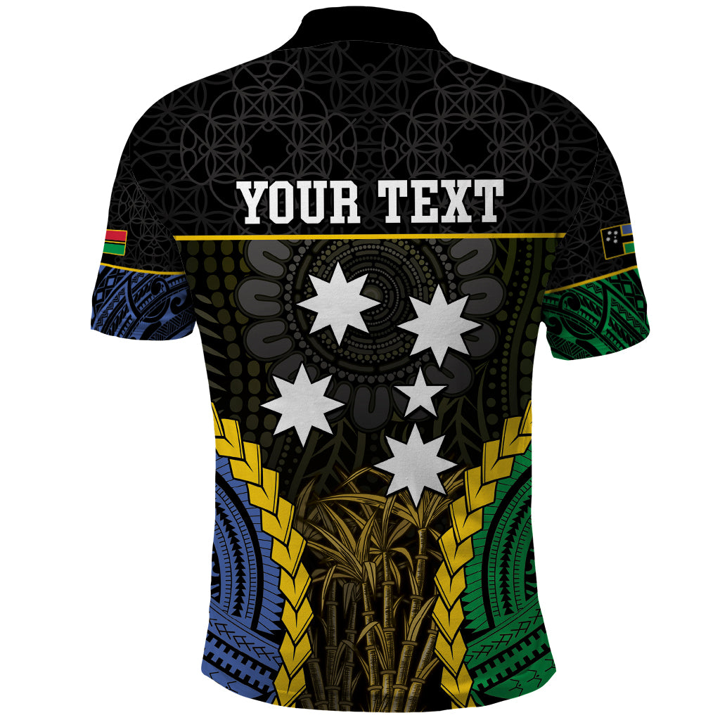 Personalised South Sea Islanders And Vanuatu Polo Shirt Kanakas Sand Drawing Pattern LT05 - Polynesian Pride