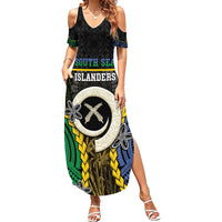 Personalised South Sea Islanders And Vanuatu Summer Maxi Dress Kanakas Sand Drawing Pattern