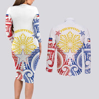 Philippines Couples Matching Long Sleeve Bodycon Dress and Long Sleeve Button Shirt Katipunan Andres Bonifacio