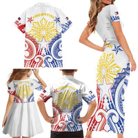 Philippines Family Matching Short Sleeve Bodycon Dress and Hawaiian Shirt Katipunan Andres Bonifacio