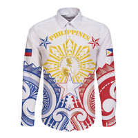 Philippines Long Sleeve Button Shirt Katipunan Andres Bonifacio LT05 Unisex White - Polynesian Pride