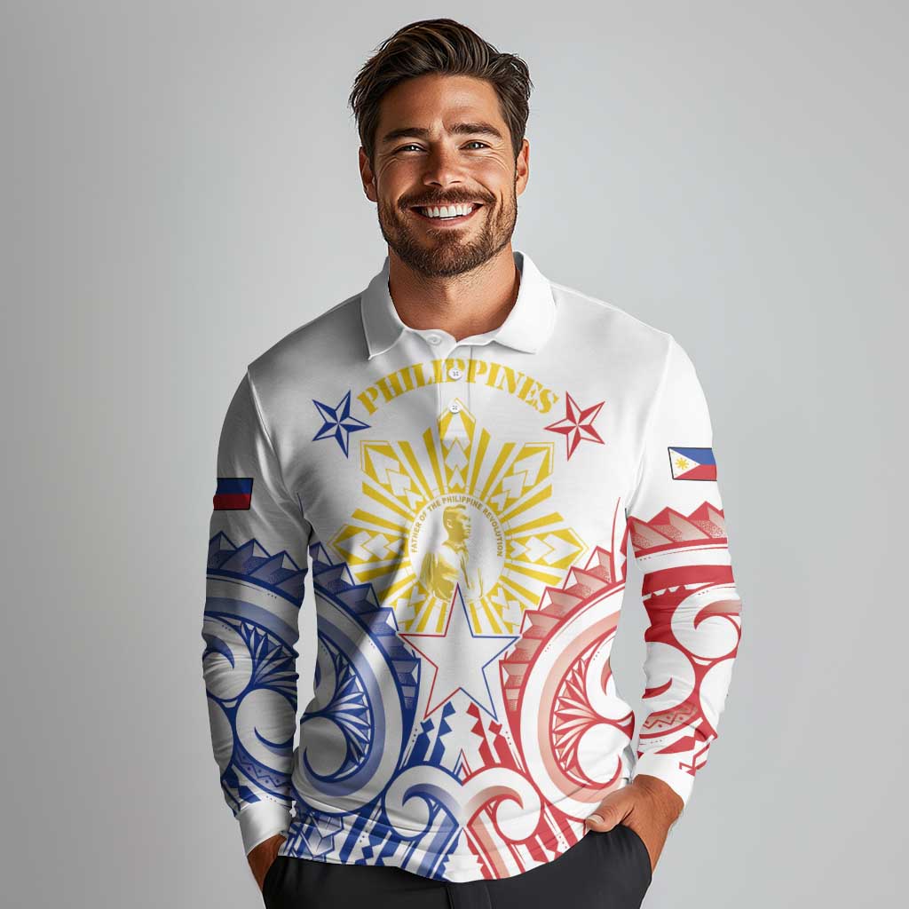 Philippines Long Sleeve Polo Shirt Katipunan Andres Bonifacio