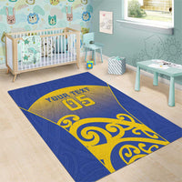 Custom James Cook High School Area Rug Maori Koru Pattern